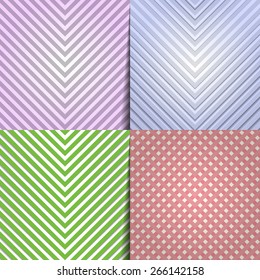 Set of vector notched background templates