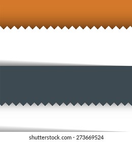 Set of vector notched background templates