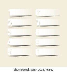 Set of vector numbers, from 1 to 0. Eps 10.