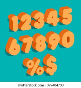  Set of vector numbers, from 1 to 0. Eps 10.