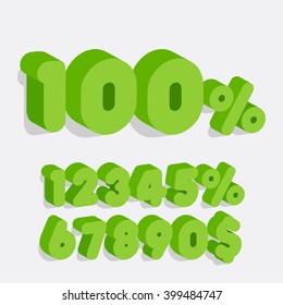  Set of vector numbers, from 1 to 0. Eps 10.