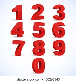  Set of vector numbers, from 1 to 0. Eps 10.