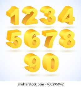  Set of vector numbers, from 1 to 0. Eps 10.