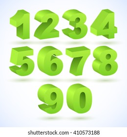  Set of vector numbers, from 1 to 0. Eps 10.