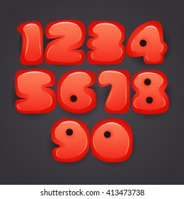  Set of vector numbers, from 1 to 0. Eps 10.