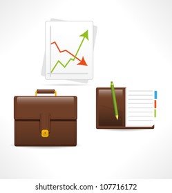 Set vector office icon