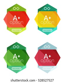 Set of vector option infographic geometric templates
