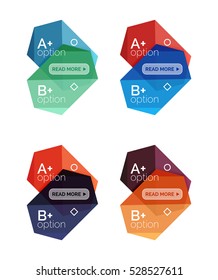 Conjunto de plantillas geométricas de opciones vectoriales