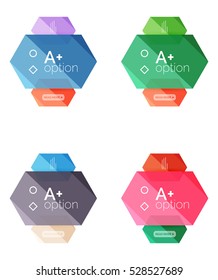 Set of vector option infographic geometric templates