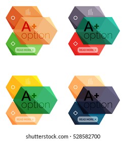 Set of vector option infographic geometric templates