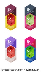 Conjunto de plantillas geométricas de opciones vectoriales