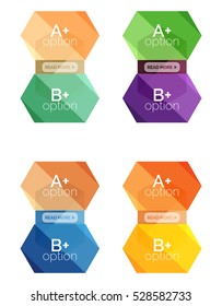 Set of vector option infographic geometric templates