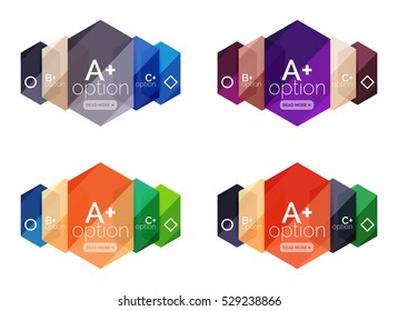 Set of vector option infographic geometric templates