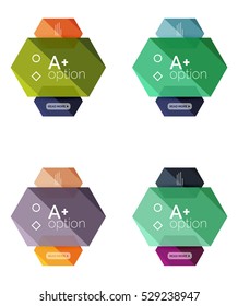 Set of vector option infographic geometric templates