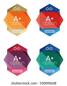 Set of vector option infographic geometric templates