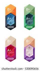 Set of vector option infographic geometric templates