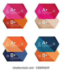 Set of vector option infographic geometric templates