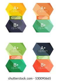 Conjunto de plantillas geométricas de opciones vectoriales