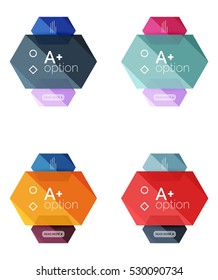 Set of vector option infographic geometric templates