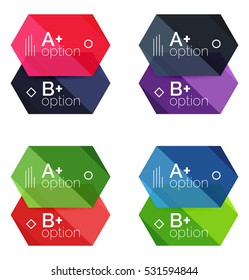 Set of vector option infographic geometric templates