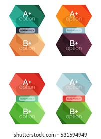 Set of vector option infographic geometric templates