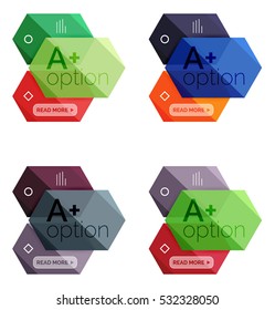 Satz von Vektoroptionen - Infografik geometrischer Vorlagen