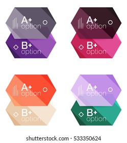 Satz von Vektoroptionen - Infografik geometrischer Vorlagen