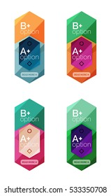 Set of vector option infographic geometric templates