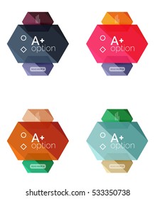 Set of vector option infographic geometric templates