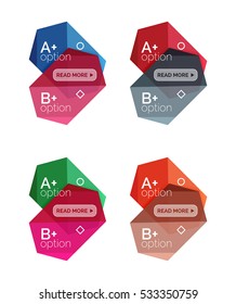 Conjunto de plantillas geométricas de opciones vectoriales