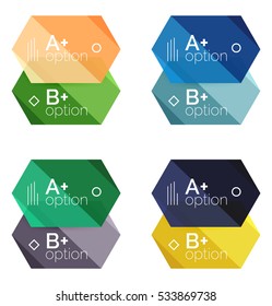 Conjunto de plantillas geométricas de opciones vectoriales