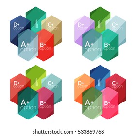 Conjunto de plantillas geométricas de opciones vectoriales
