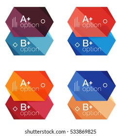 Set of vector option infographic geometric templates