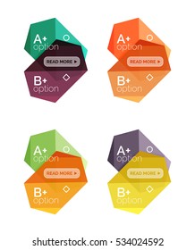 Set of vector option infographic geometric templates