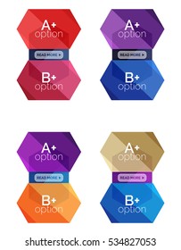 Set of vector option infographic geometric templates