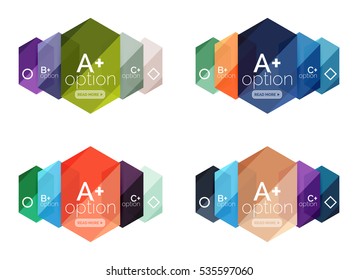 Set of vector option infographic geometric templates