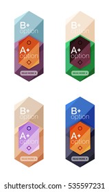 Conjunto de plantillas geométricas de opciones vectoriales