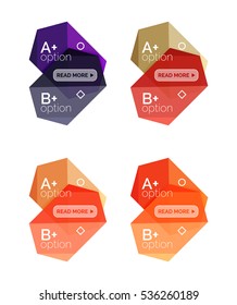 Set of vector option infographic geometric templates
