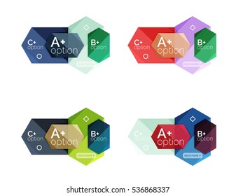 Set of vector option infographic geometric templates