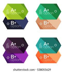 Set of vector option infographic geometric templates