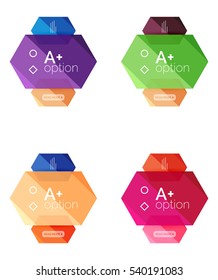 Set of vector option infographic geometric templates