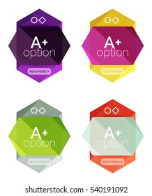 Set of vector option infographic geometric templates