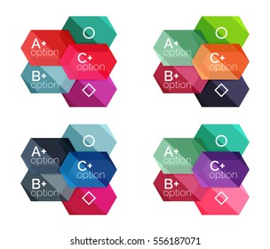 Satz von Vektoroptionen - Infografik geometrischer Vorlagen