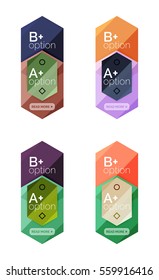 Set of vector option infographic geometric templates