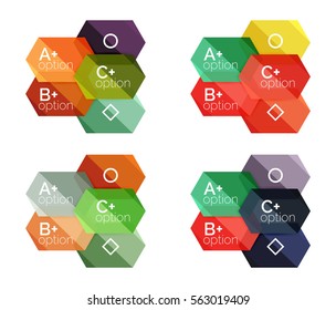 Conjunto de plantillas geométricas de opciones vectoriales