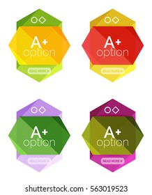 Conjunto de plantillas geométricas de opciones vectoriales