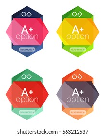 Conjunto de plantillas geométricas de opciones vectoriales