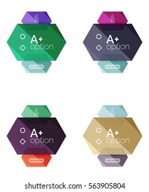 Set of vector option infographic geometric templates