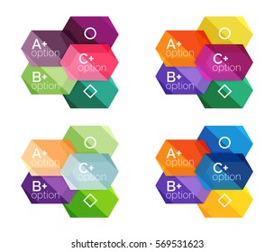 Satz von Vektoroptionen - Infografik geometrischer Vorlagen