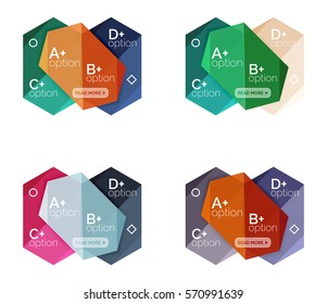 Conjunto de plantillas geométricas de opciones vectoriales